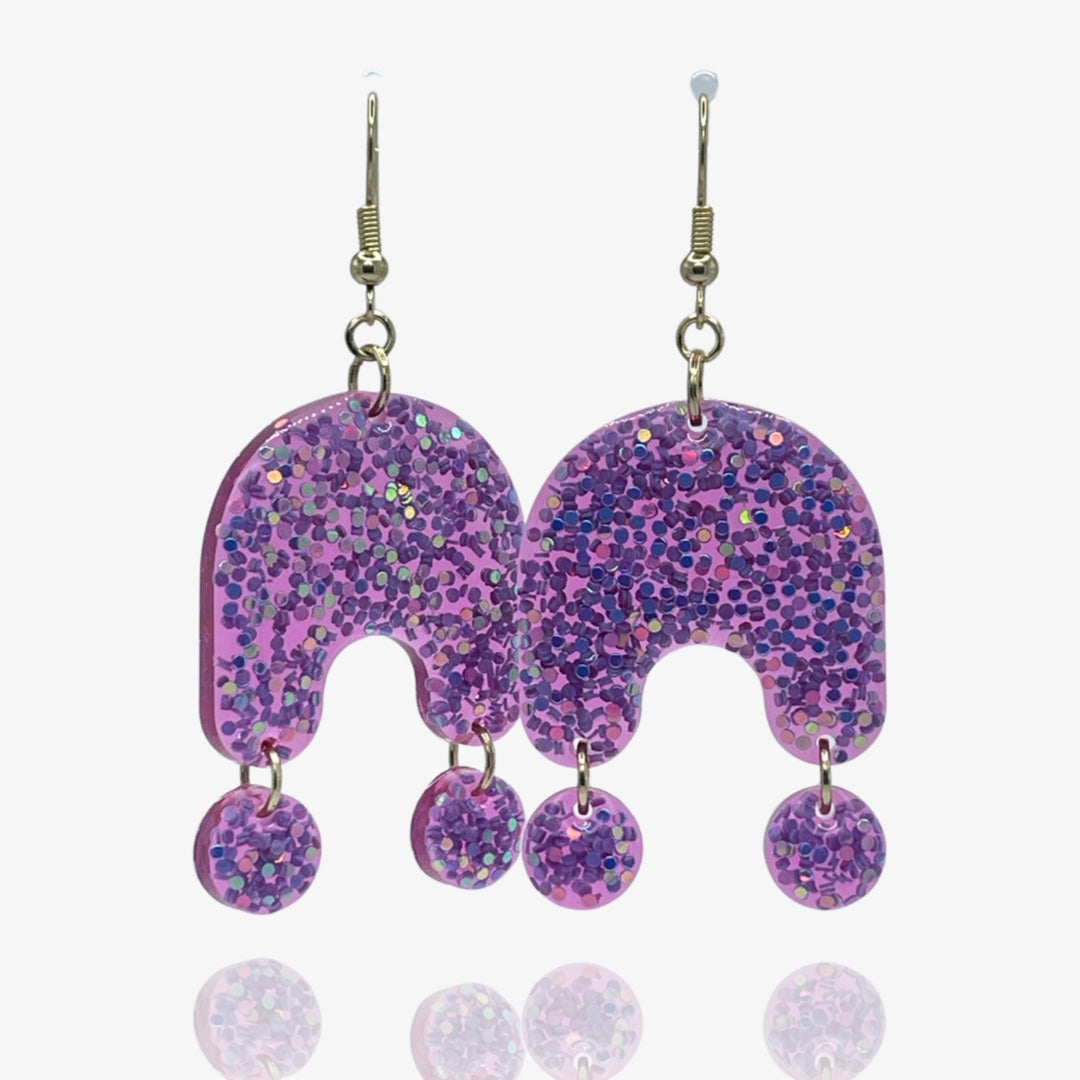 Pink Icy Bubblers Studs