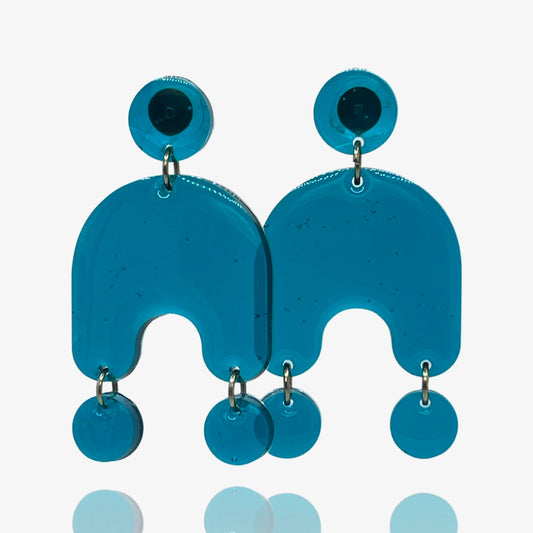 Blue / Clear Bubblers Studs