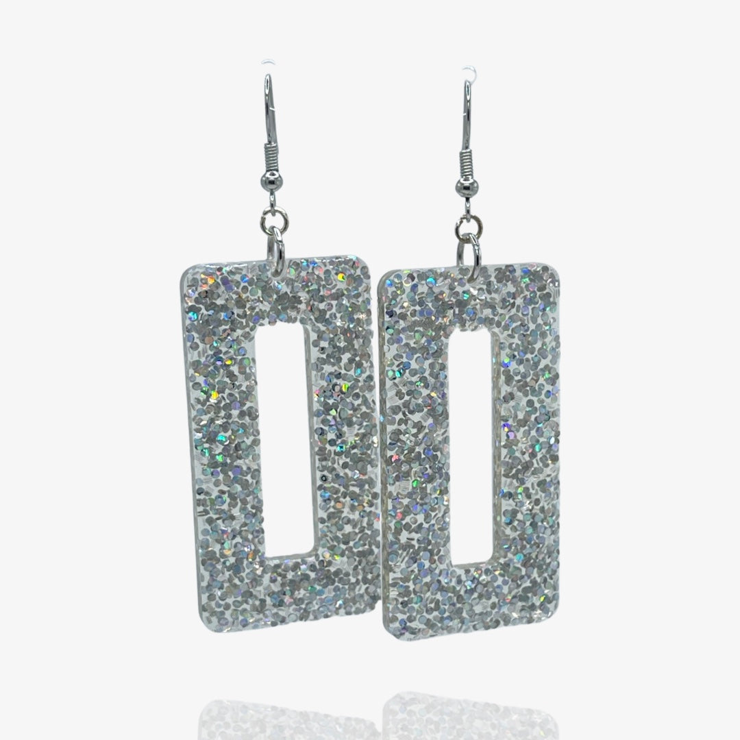 Translucent Silver Glitter Olivia