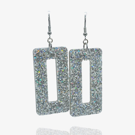 Translucent Silver Glitter Olivia