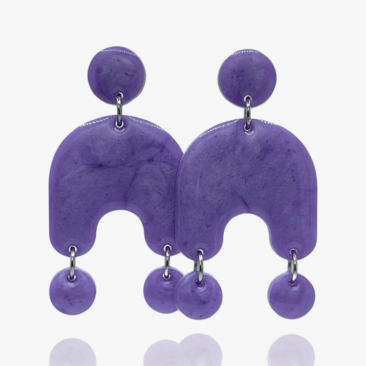 Purple Pastel Bubblers Studs
