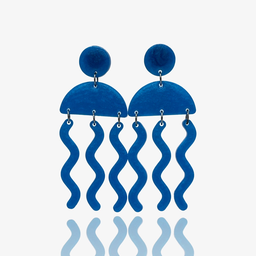Watery Blue Jellies Studs
