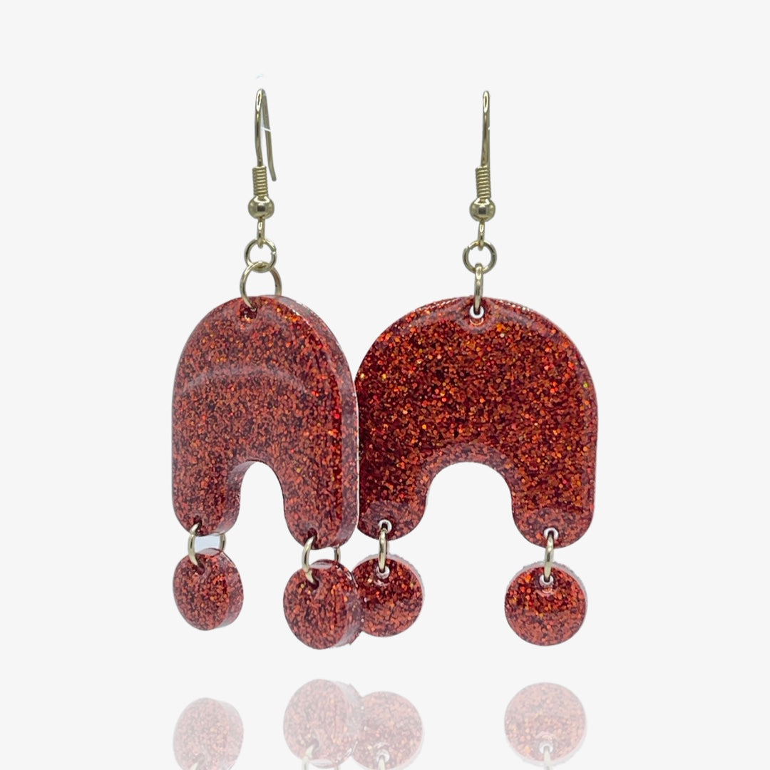 Red Glitter Bubblers