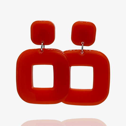 Orange Squorcle Studs