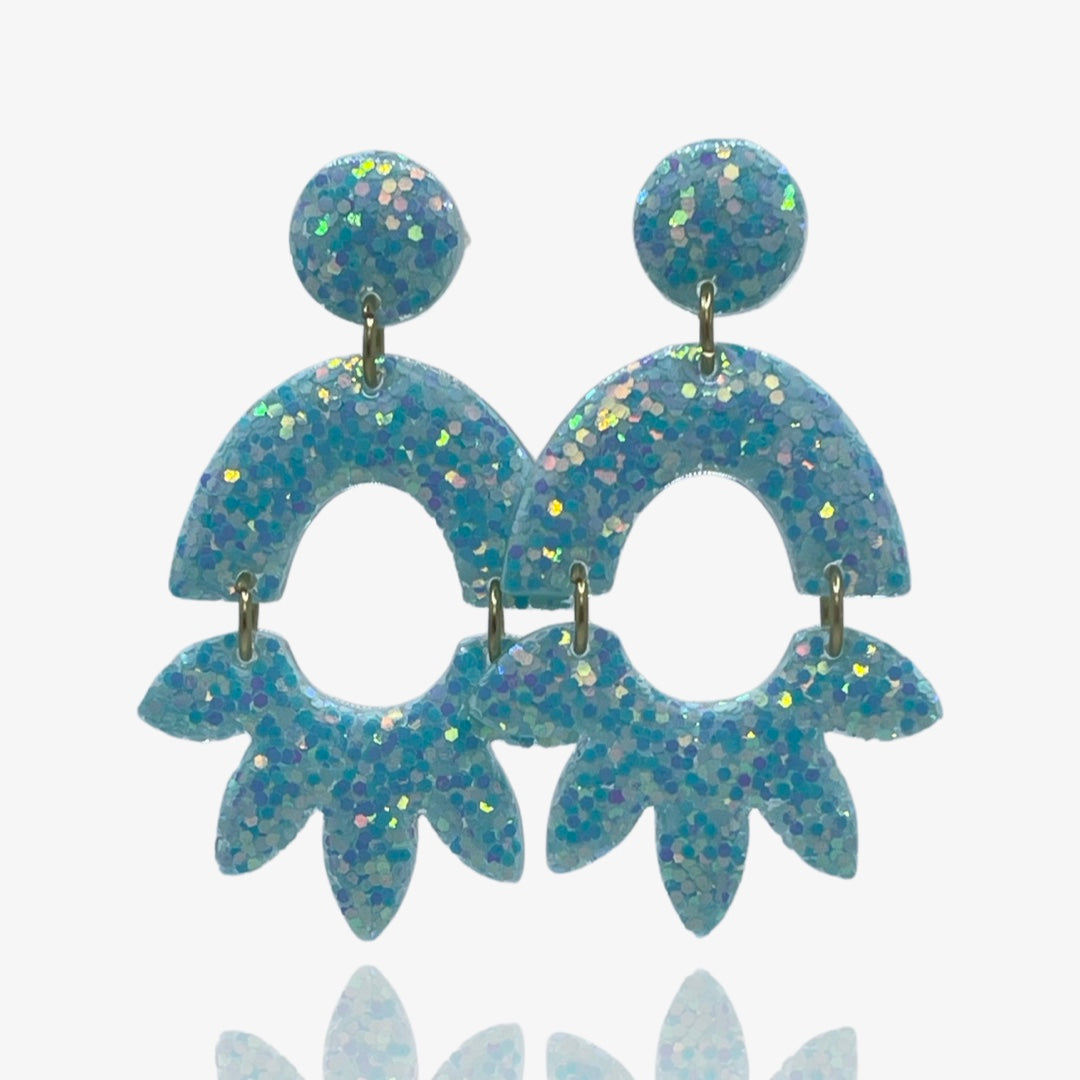 Ice Glitter Flora Studs