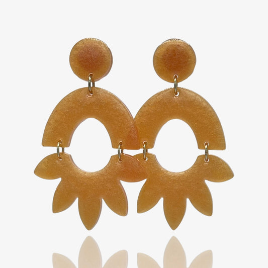 Orange Sherbet Flora Studs