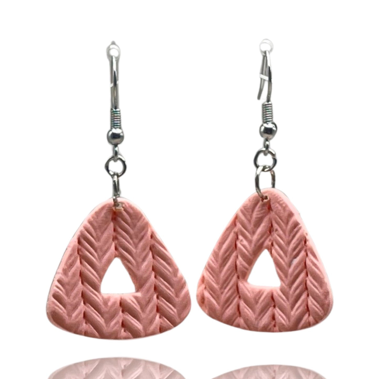 Pink Knit Triangles