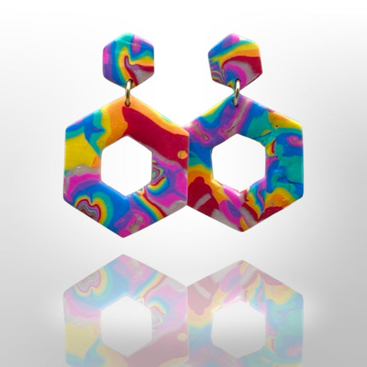 Hex Donut Studs - NT