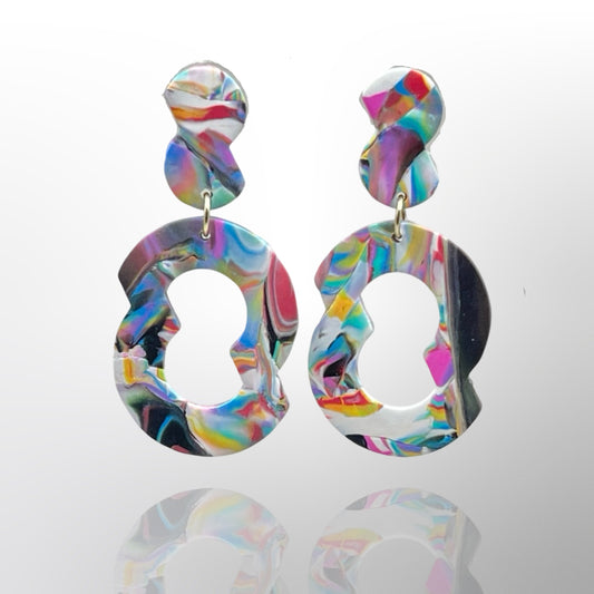 Hourglass Studs - Zebracorn